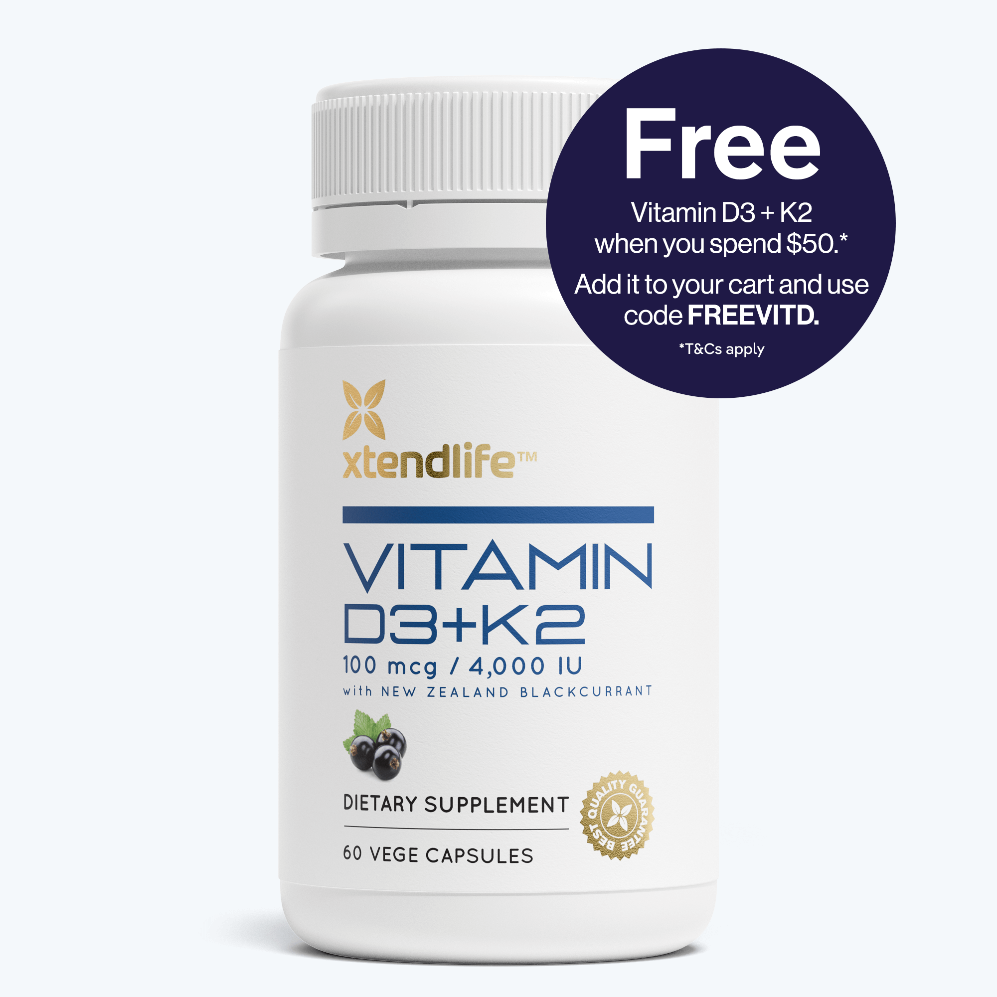 Vitamin D3 + K2 (4000 IU)