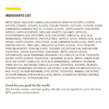 The ingredients list for Kanapa™ Restorative Night Cream for Women